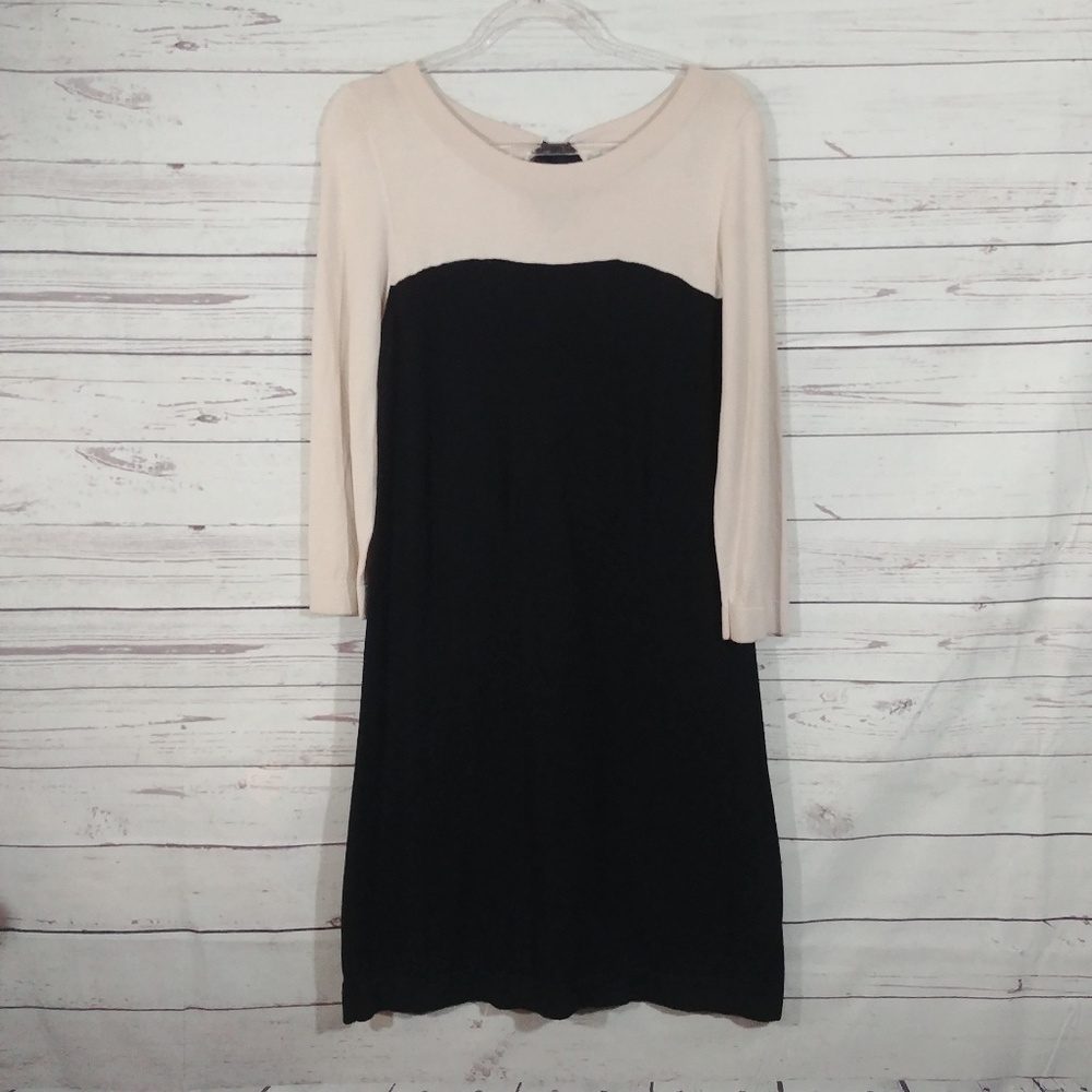 H&M Long Sleeve Ribbon Back Sweater Dress sz M